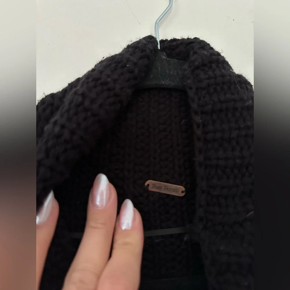 Free People swim too deep Black Turtleneck Sweater - Picture 9 of 13